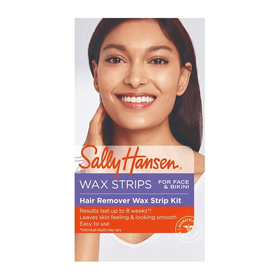 Sally Hansen Hair Remover Wax Strip Kit Face/Bikini, 1 Ea, 3 Pack