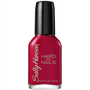 Sally Hansen Hard As Nails Nail Color, Tons of Bricks, 0.45 fl oz, Color Nail Polish, Nail Polish, Red Nail Polish, Contains B5 and Green Tea