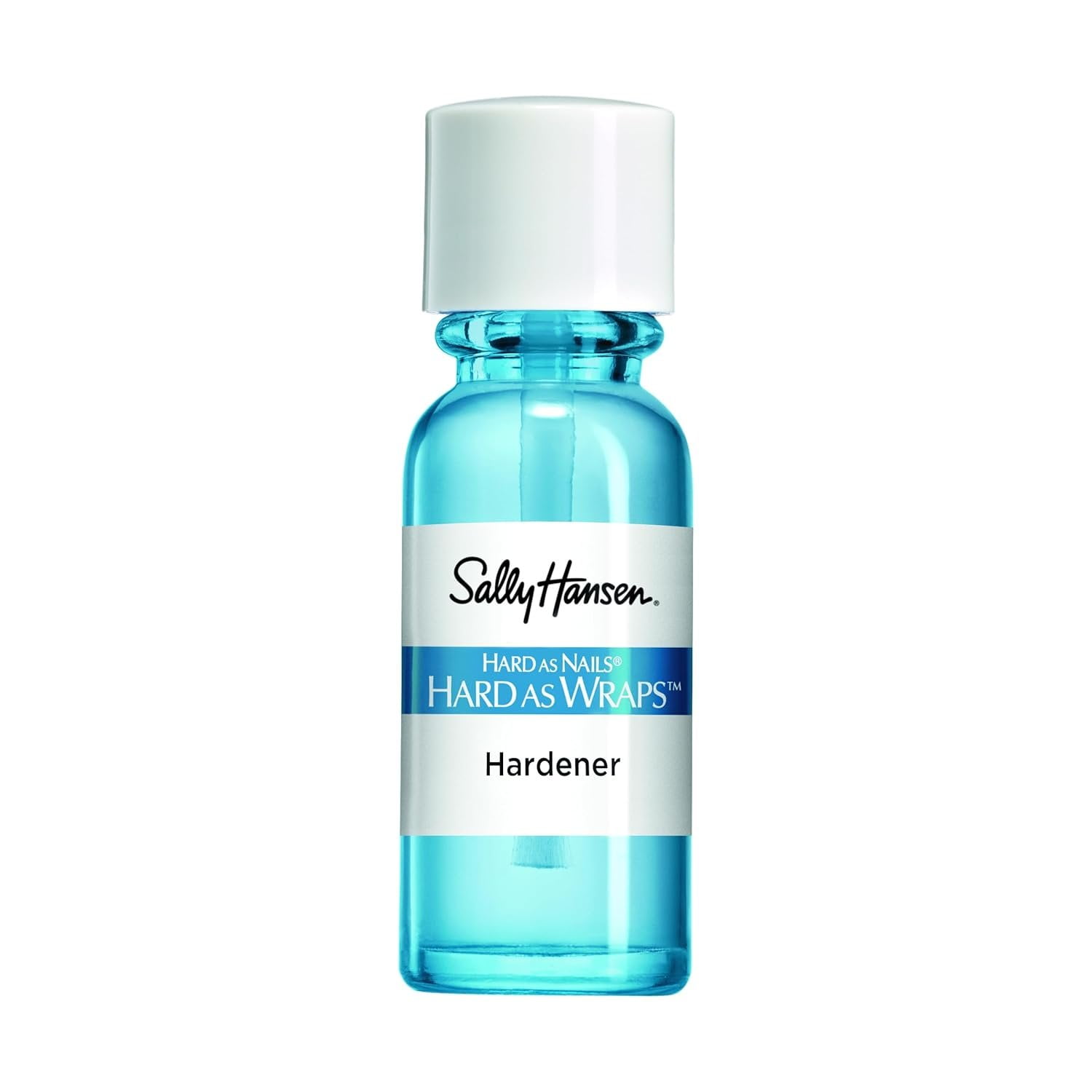 Sally Hansen Hard As Nails Hard As Wraps, Transparent, Nail Hardener, .44 Fl Oz, Nail Strengthener, Clear Nail Polish, Nail Strengthening Polish, Smooth, Protective