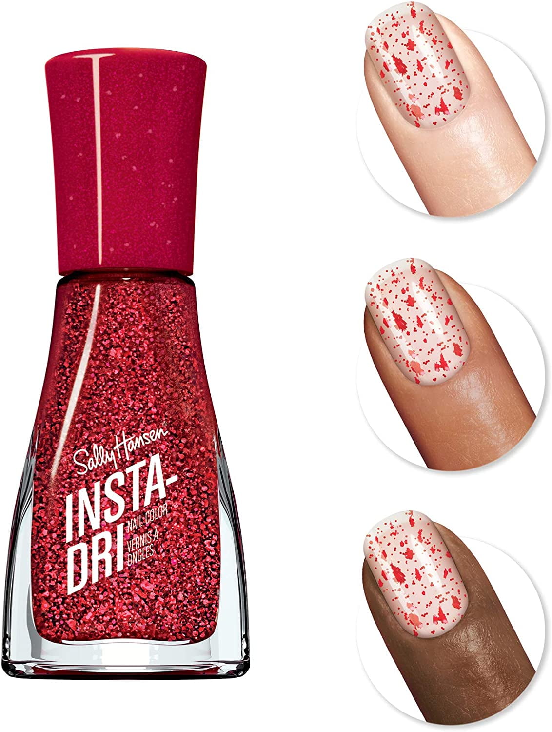 Sally Hansen Insta-Dri Nail Color, 657 Candy Cane Red - Walmart.com