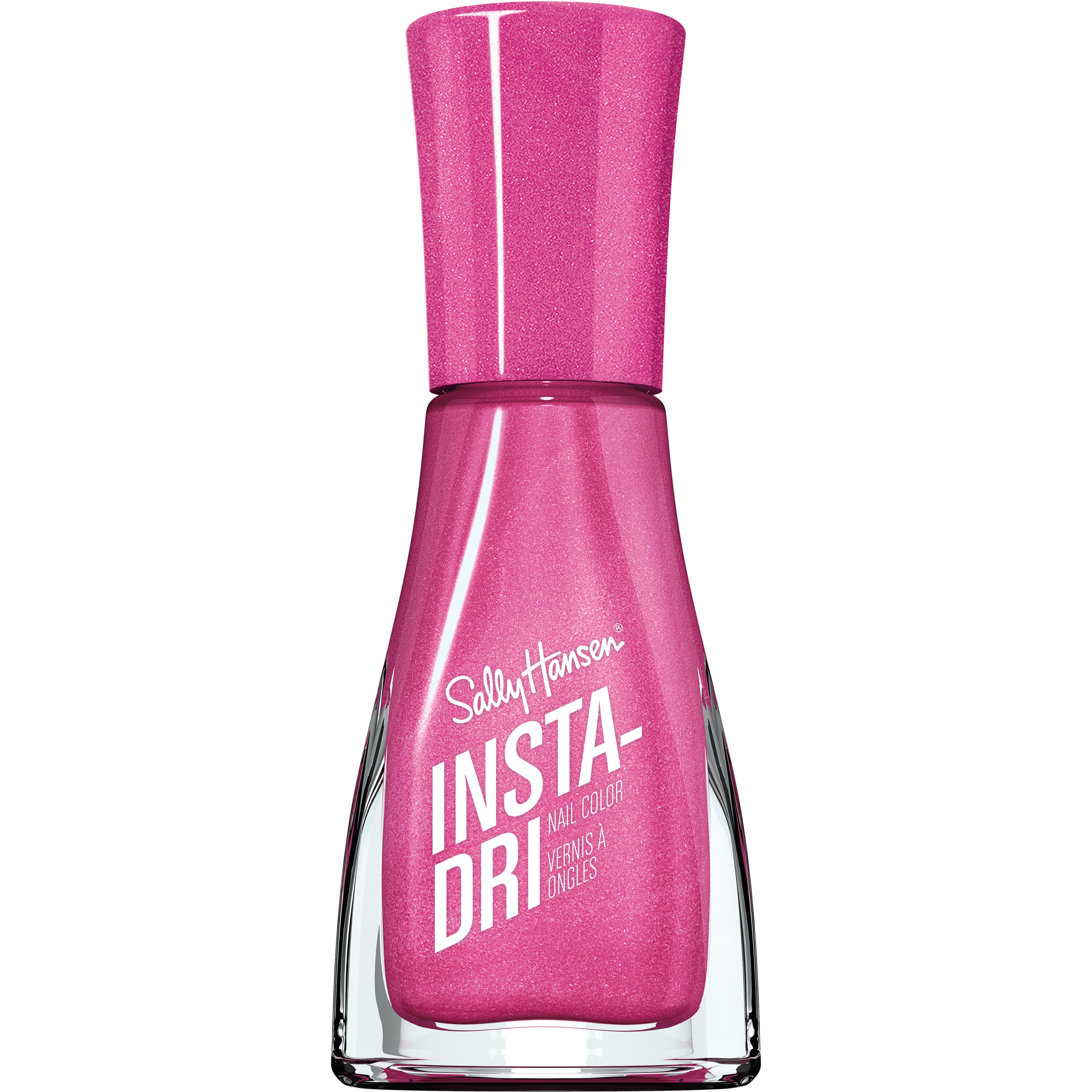 Sally Hansen Insta-Dri Nail Color, Pumped Up Pink, 3-in-1 Formula, Color Nail Polish, 0.31 Oz, Quick Dry Nail Polish, Nail Polish, Top Coat Nails, Full Coverage Formula, One Stroke, One Coat - image 1 of 14