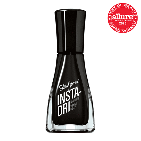 Sally Hansen Insta-Dri Nail Polish, Black to Black, 0.31 Oz, Quick Dry