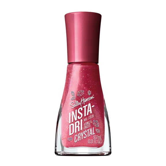 Sally Hansen Insta-Dri Nail Polish, Crystal Collection, Ruby Reflection, Fast-Drying, 0.31 oz