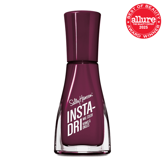 Sally Hansen Insta-Dri Nail Polish, Quick-Drying, Long-Lasting Shine, Zip Wine 0.31 fl oz