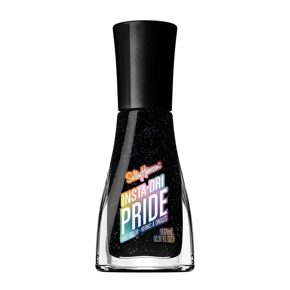 Sally Hansen Insta-Dri Pride Nail Polish | Quick Dry, Long Lasting, Streak-Free Shine | Opaque, Shimmery | 768 It's Giving | Black Nail Color