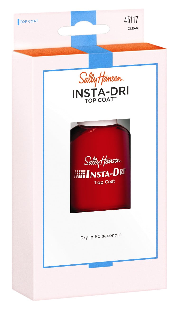 Sally Hansen Insta-Dri Topcoat Clear 0.45oz (Pack of 3)