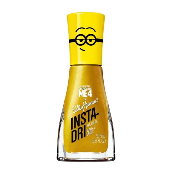 Sally Hansen Insta-Dri X Despicable Me, Going Mega, Quick Dry, Long Lasting, Streak-Free Shine, Metallic Yellow Nail Polish