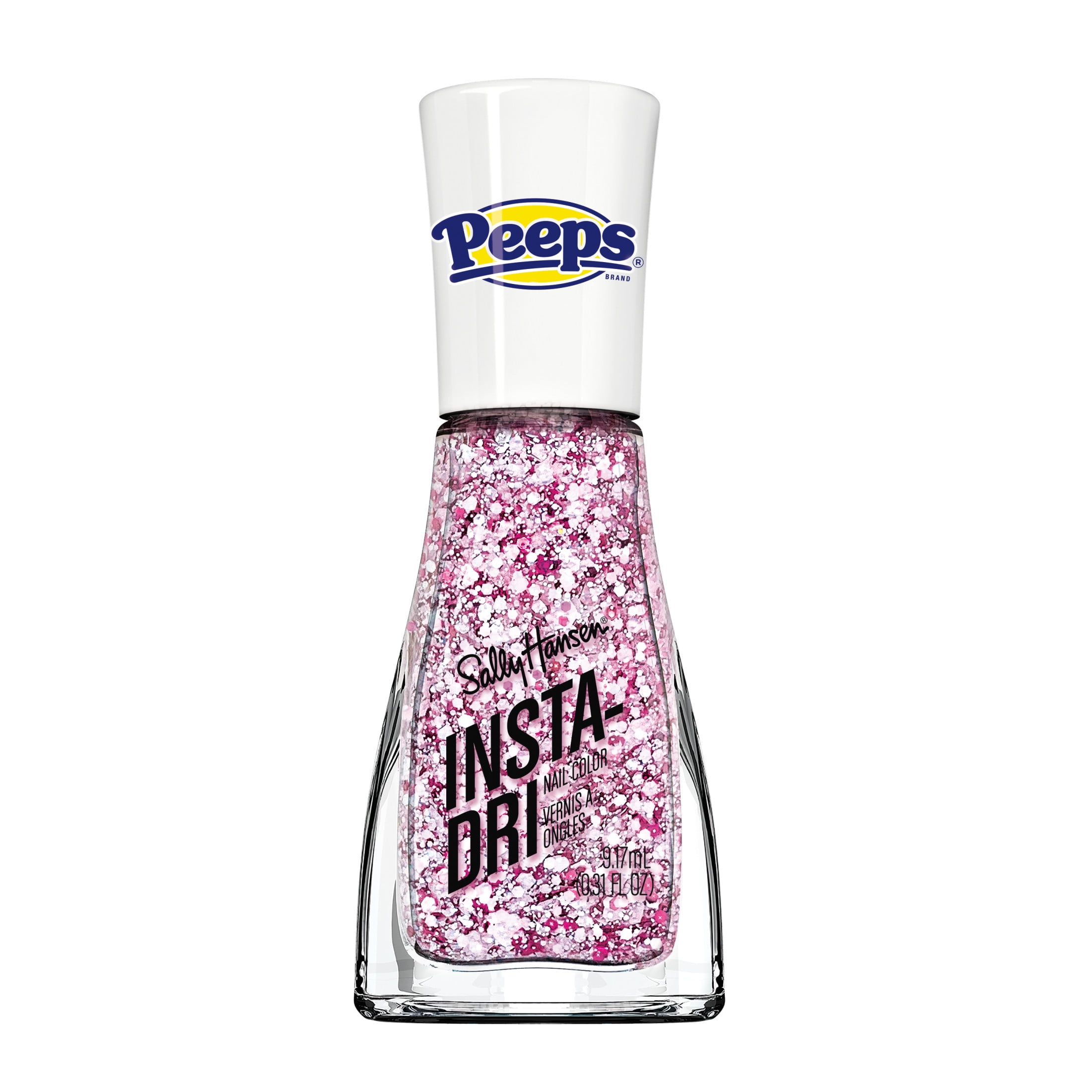 Sally Hansen Insta-Dri x PEEPS Nail Color, Sparkly Wild Berry