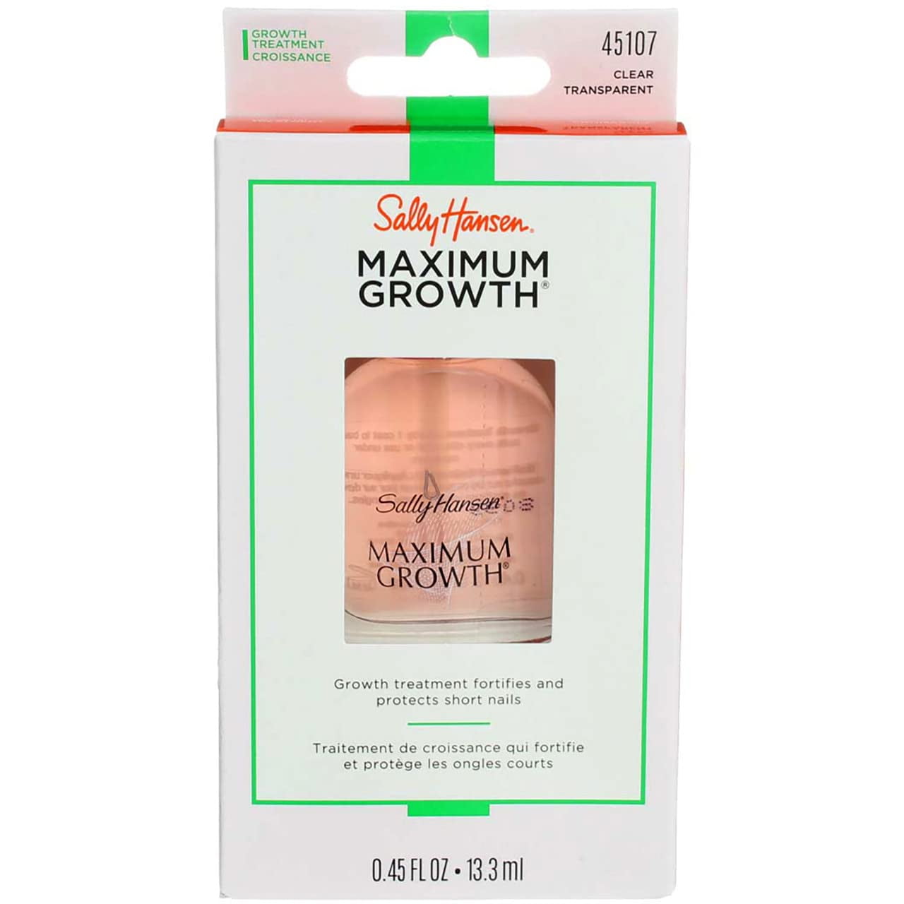 Sally Hansen Maximum Growth Nail Treatment, 0.45 Oz, 2 Pack