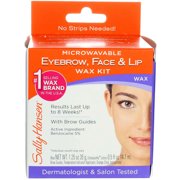Sally Hansen Microwaveable Eyebrow, Face & Lip Wax Kit (Pack of 4)
