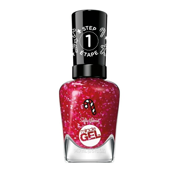 Sally Hansen Miracle Gel Holiday Nail Polish, Peppermint to Be 912, 0.5 fl oz