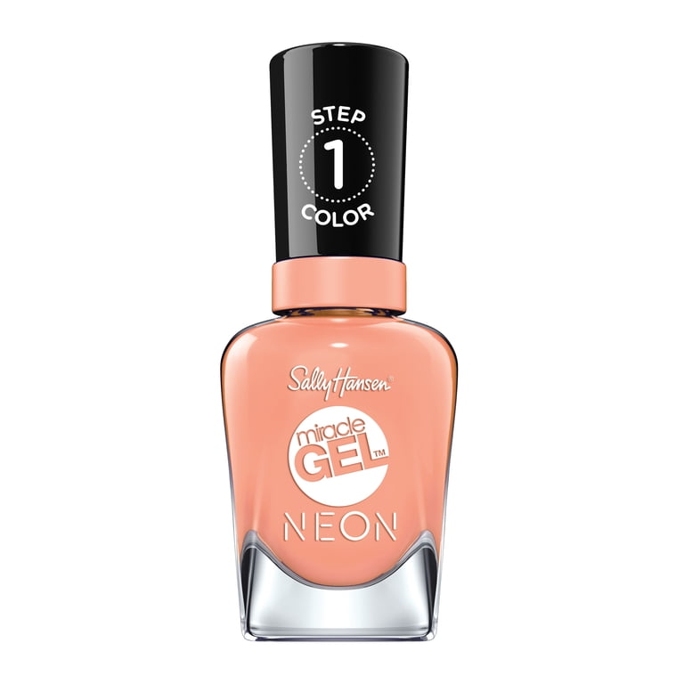 Sally Hansen Miracle Gel Nail Polish, Peach Please Neon, 0.5 fl oz