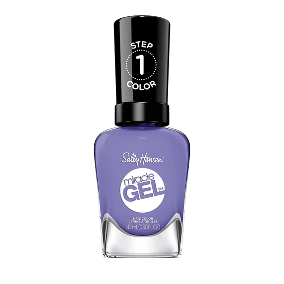 Sally Hansen Miracle Gel Nail Color Polish, Knowledge is Flower, 0.5 fl oz, No UV Lamp Needed, Vegan
