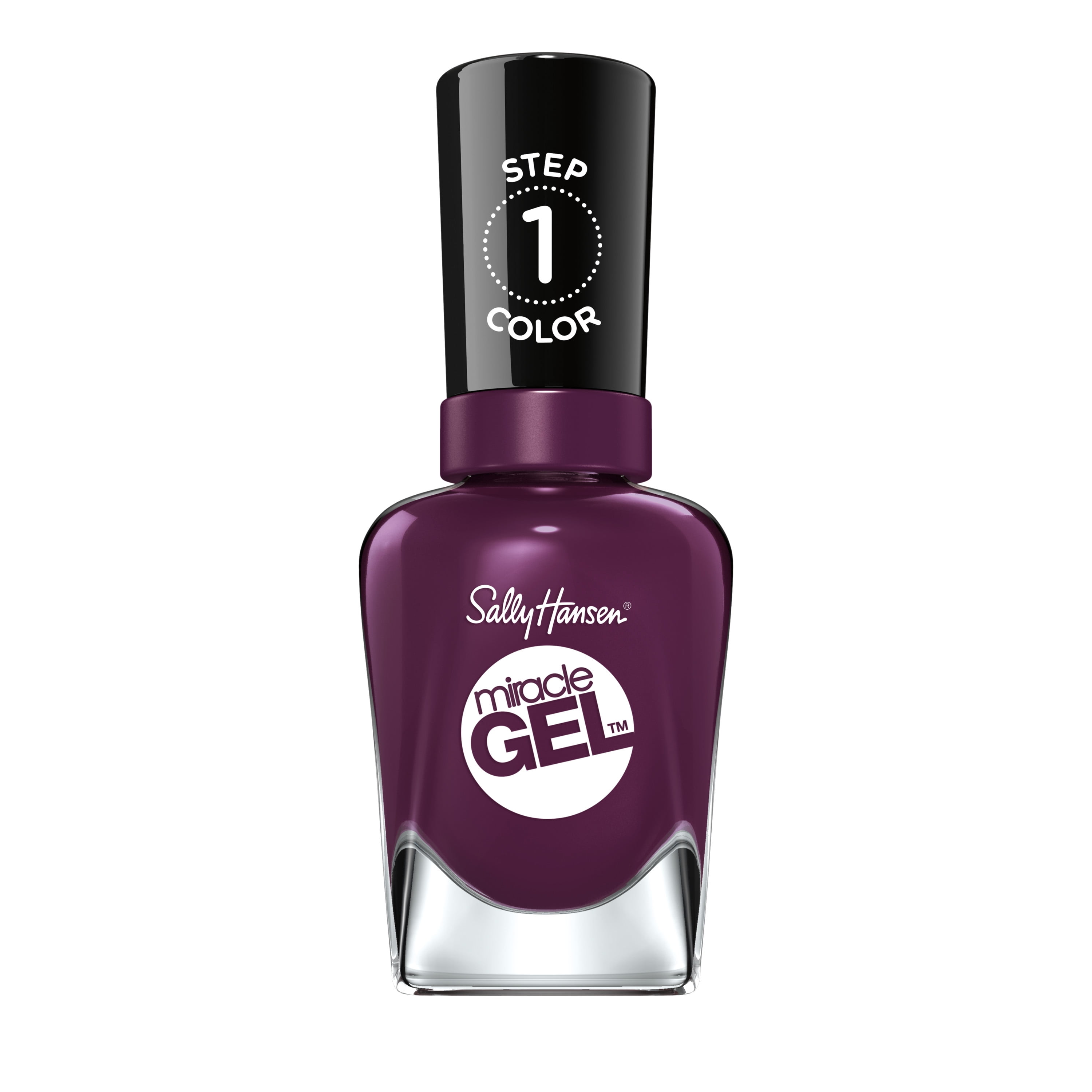 Sally Hansen Miracle Gel Nail Color, Wild For Violet, 0.5 oz, At Home Gel Nail Polish, Gel Nail Polish, No UV Lamp Needed, Long Lasting, Chip Resistant