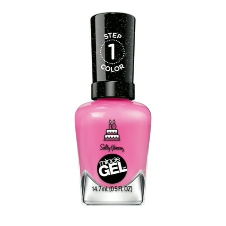 Sally Hansen Miracle Gel Nail Polish, 340 Party of Hue, 0.5 fl oz, No UV Lamp Needed