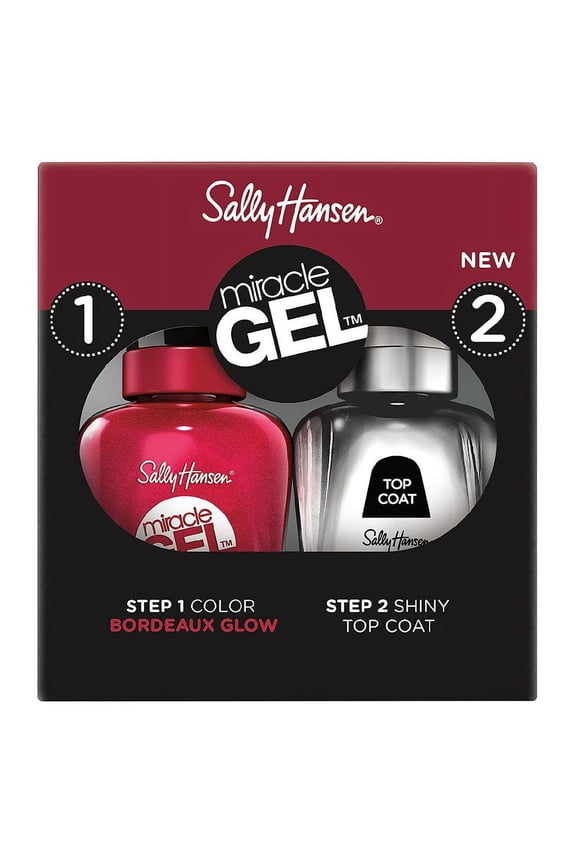 Miracle Gel Nail Polish, Bordeaux Glow Duo Pack
