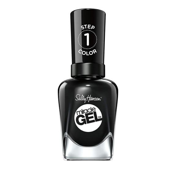Sally Hansen Miracle Gel Nail Polish Liquid, Blacky O, 0.5 fl oz