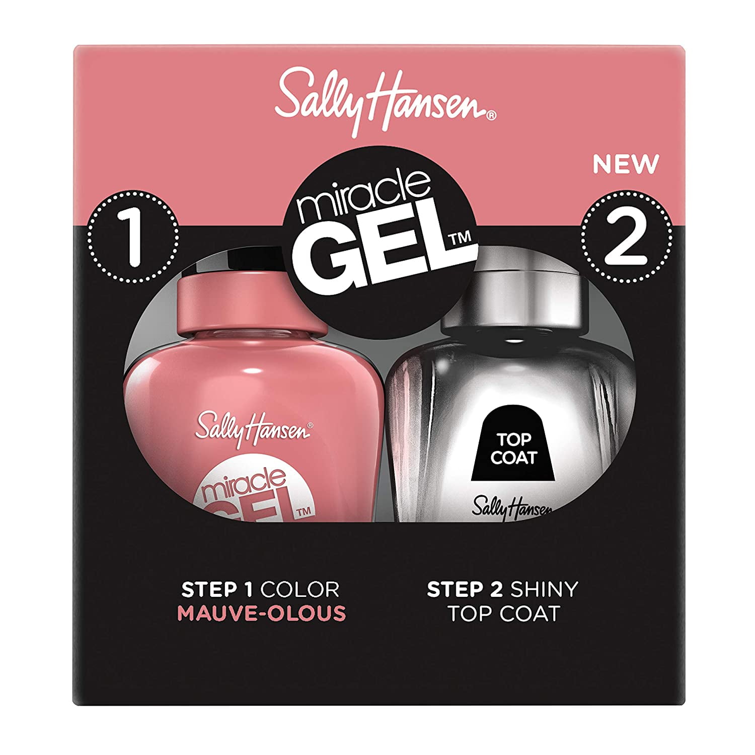 Sally Hansen Miracle Gel Nail Polish, Mauve - olous Duo (Value) Pack