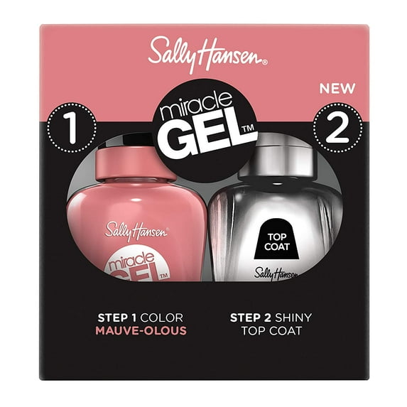 Sally Hansen Miracle Gel Nail Polish, Mauve - olous Duo (Value) Pack