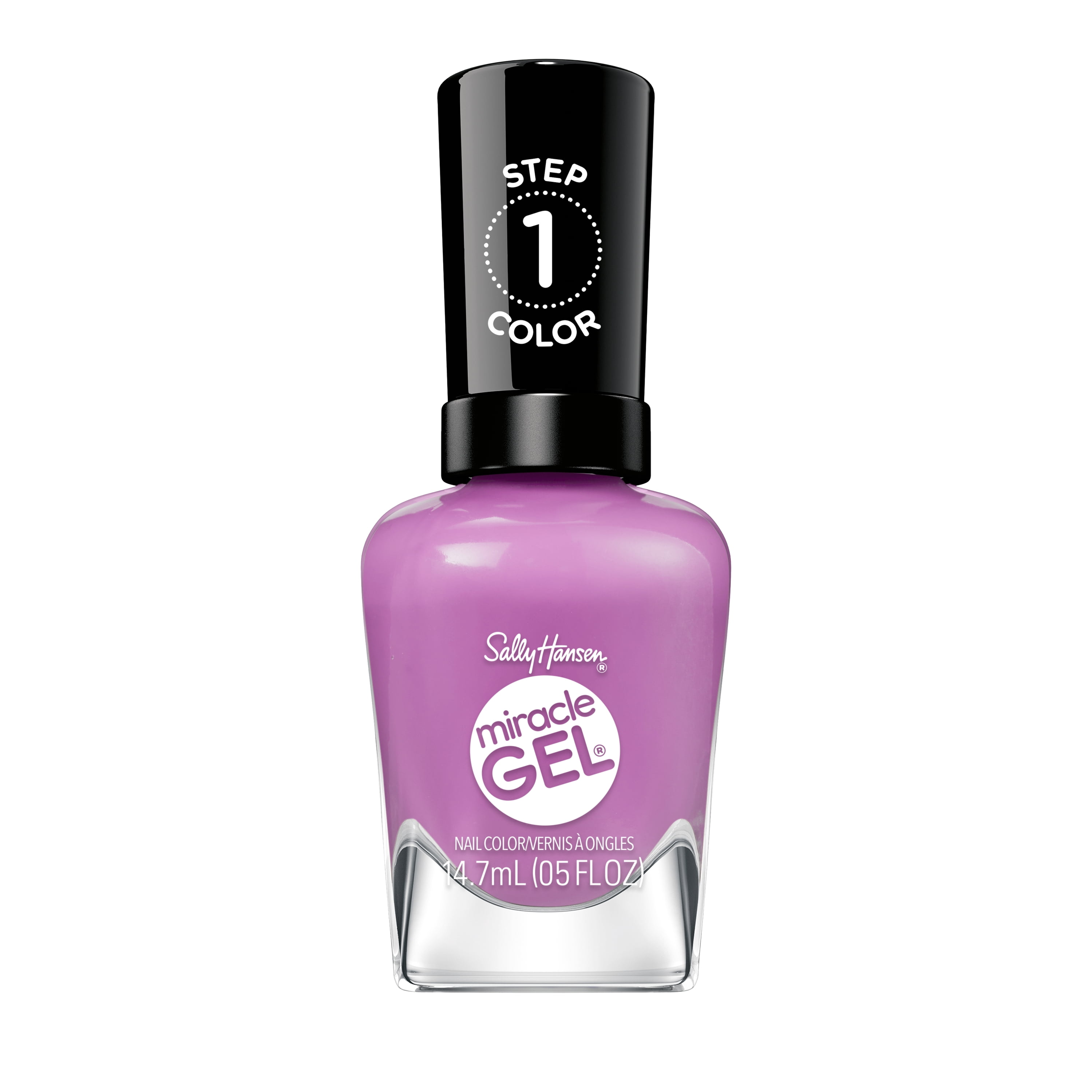Sally Hansen Miracle Gel Supercharged Pinks Nail Polish, Salon-Quality Gel-Like Polish, Long-Lasting, Chip-Resistant, Unstop-purple 0.5 fl oz