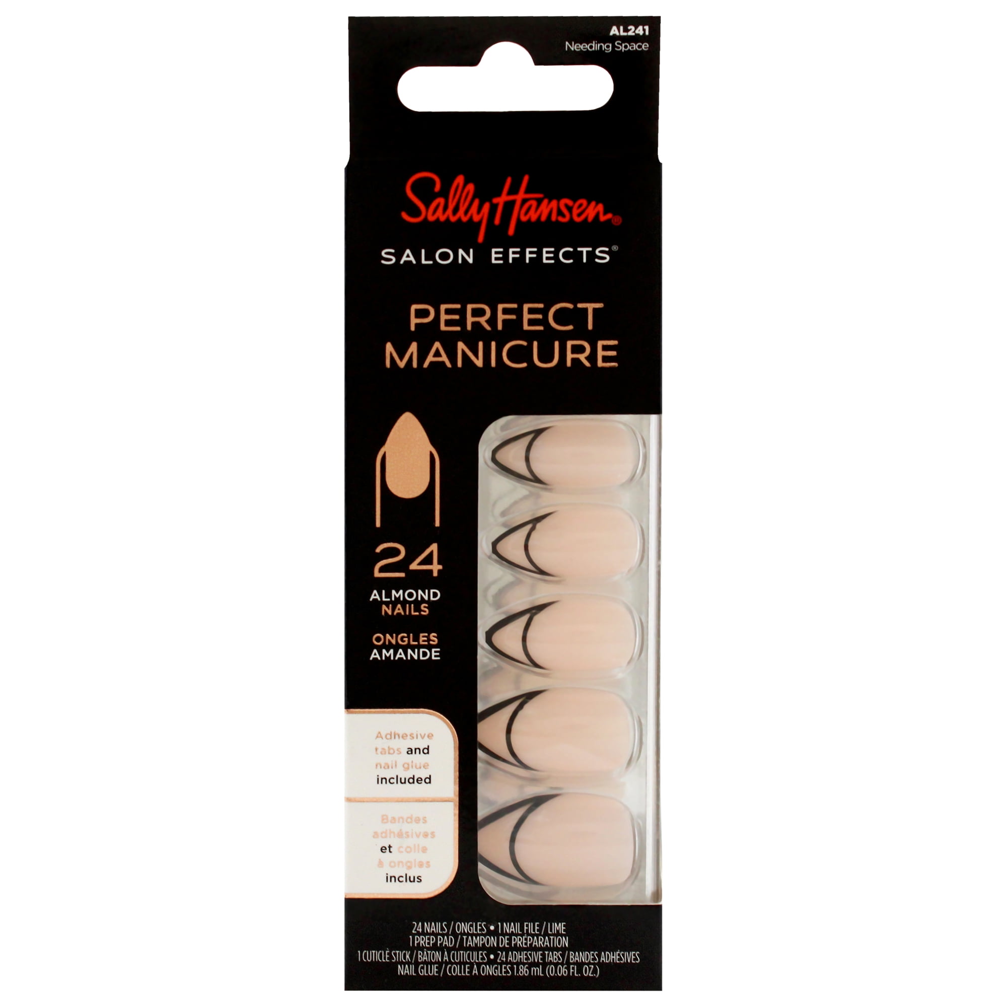 Sally Hansen Perfect Manicure Press on Nail Kit, Almond, Ride the