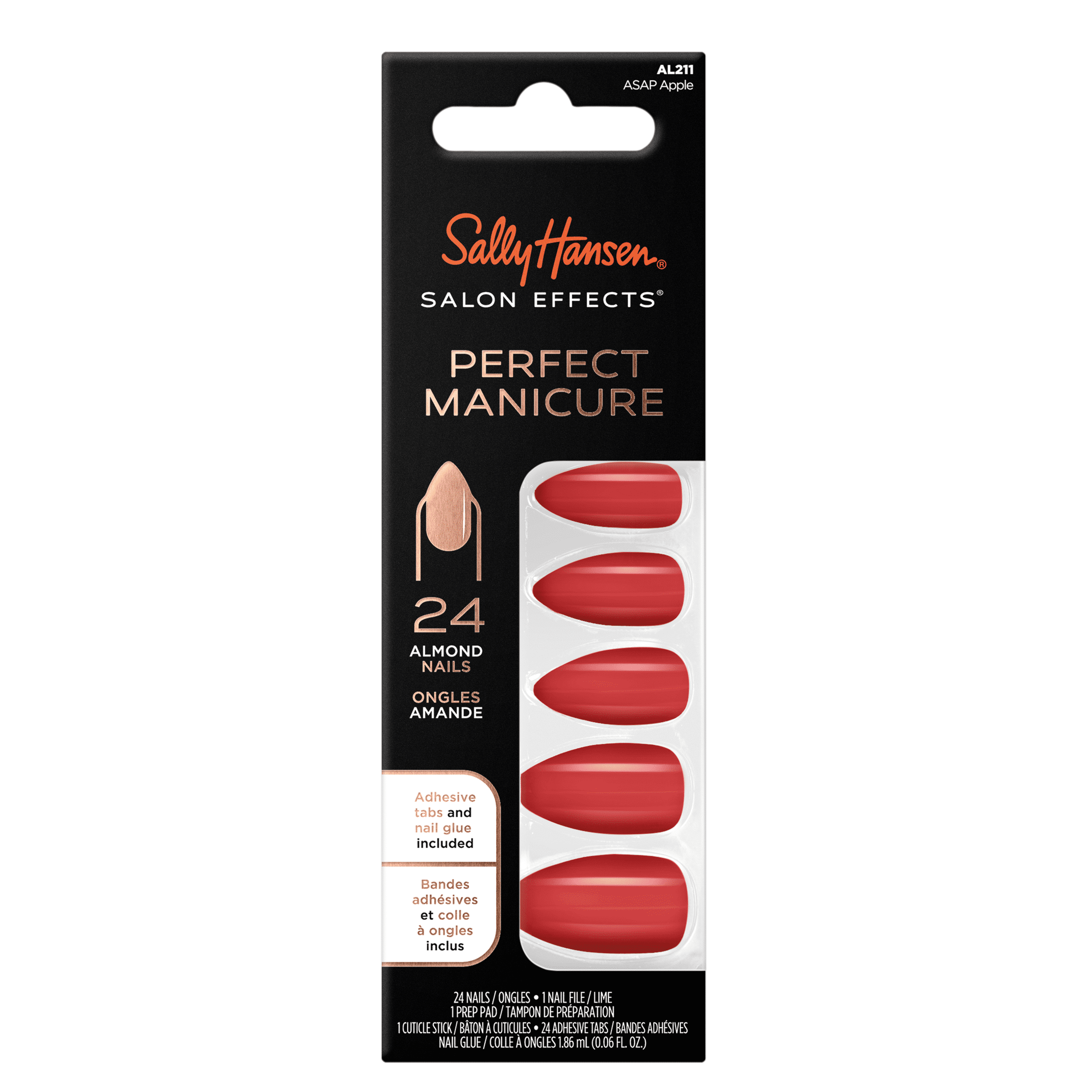 Sally Hansen Perfect Manicure Press on Nail Kit, Almond, ASAP Apple ...