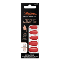 Sally Hansen Perfect Manicure Press on Nail Kit, Almond, ASAP Apple, 24pcs