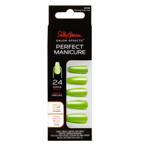 Sally Hansen Perfect Manicure Press on Nails, Halloween Collection, Defying Gravi-Tea, Coffin, 24pcs
