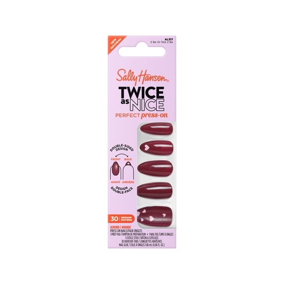 Sally Hansen Perfect Press-Ons Twice As Nice Manicure Set 2 Be Or Not 2 Be