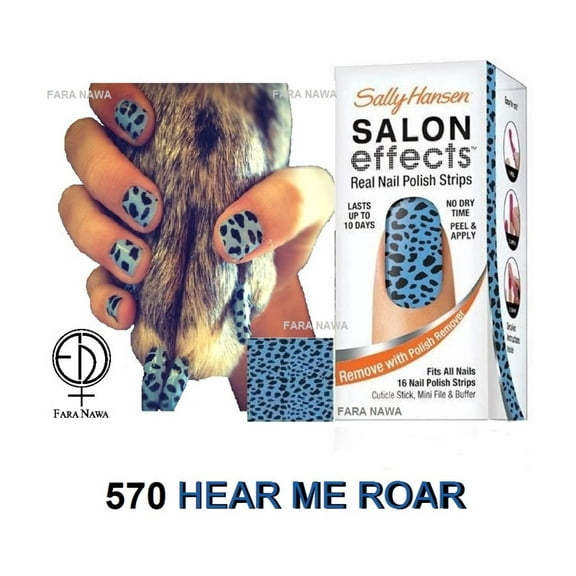 Coty Sally Hansen Salon Effects Real Nail Polish Strips - Hear Me Roar! 570