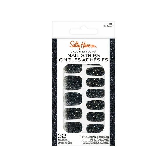 Sally Hansen Salon Effects Nail Strips, Big Tipper, 32pcs