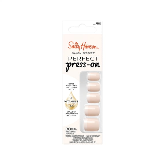 Sally Hansen Salon Effects Perfect Press-On Nails, A La Mode, Non-Damaging, Easy to Apply