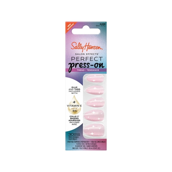 Sally Hansen Salon Effects Perfect Press-On Nails, She's Shifty, Non-Damaging, Easy to Apply