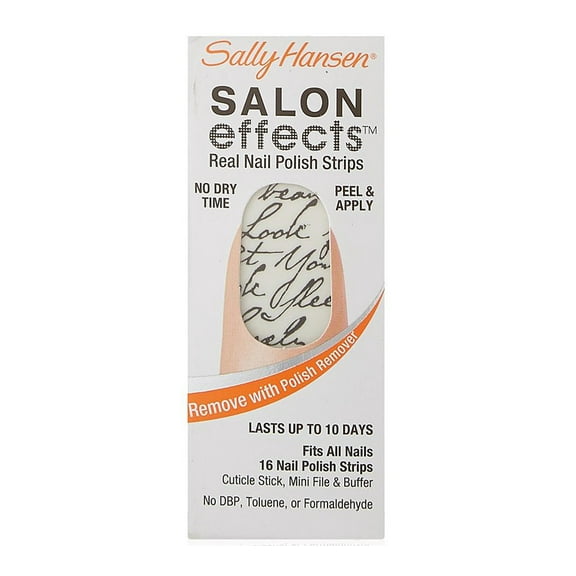 Sally Hansen Salon Effects Real Nail Polish Strips, Love Letter, 16 Count