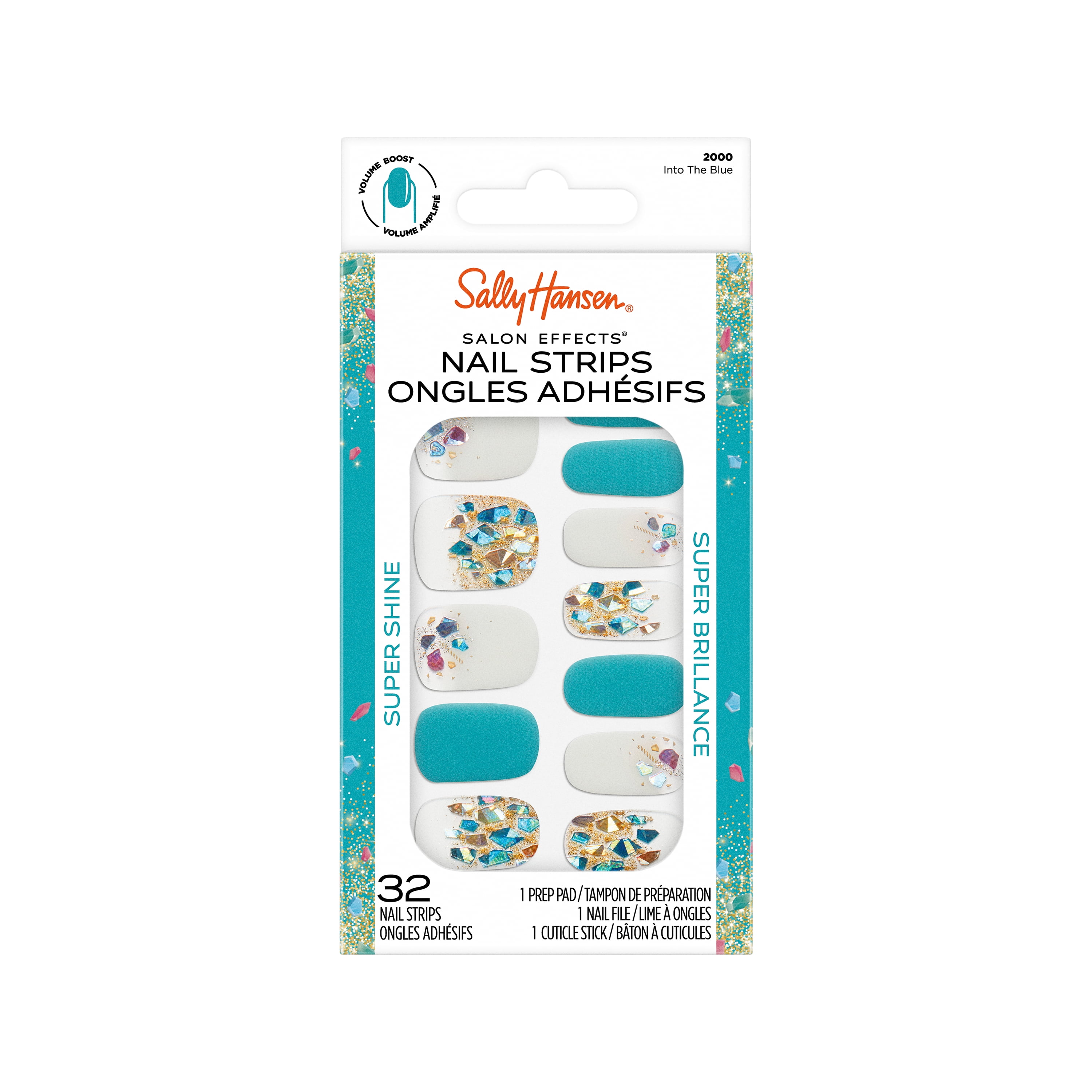 SALLY HANSEN Salon Effects Nagellack-Strips „Wild Child“ – 16 Streifen, Ohne Trockenzeit, Hält Bis Zu 10 Tage