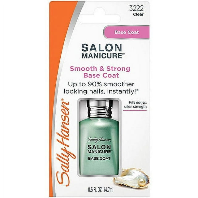 Sally Hansen Salon Manicure Smooth & Strong Base Coat, 3222 Clear, 0.5 fl oz