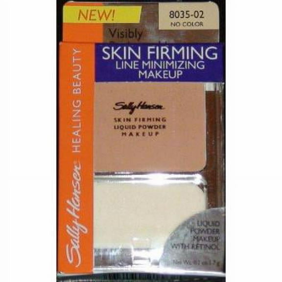 Sally Hansen Skin Firming Line Minimizing Makeup, Liquid Powder with Retinol, No Color 8035-02.