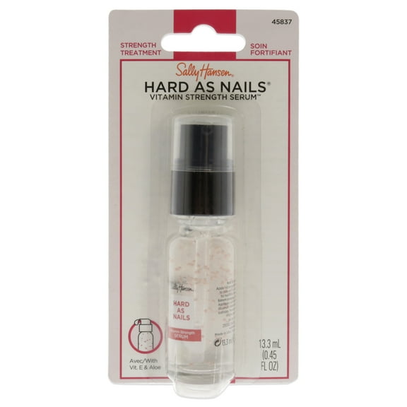Sally Hansen Treatment Hard As Nails! Serum, Protein Serum, 0.45 Fl Oz, Pack of 1, Nail Growth Serum, Nail Strengthening Polish, Nail Hardener, Long Lasting Protetion for Nails and Cuticles