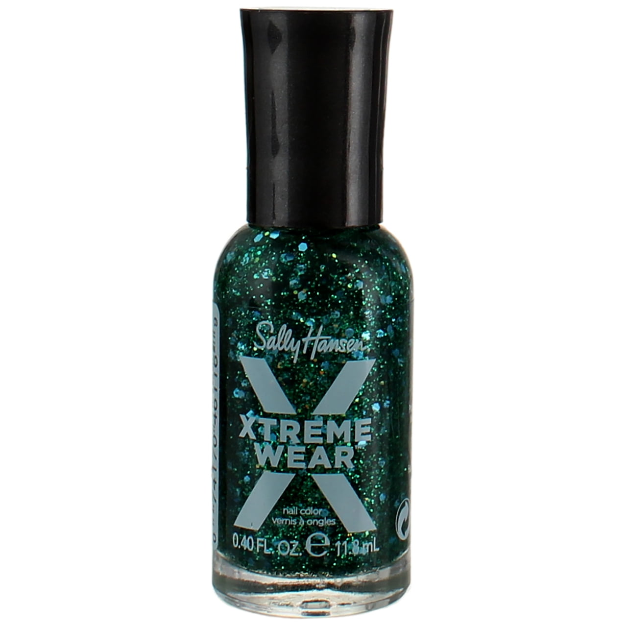 VERNIS À ONGLES SALLY HANSEN N°366 'FANTA-SEAS' - Paillettes Vertes Transparent - 11.8 Ml - Neuf