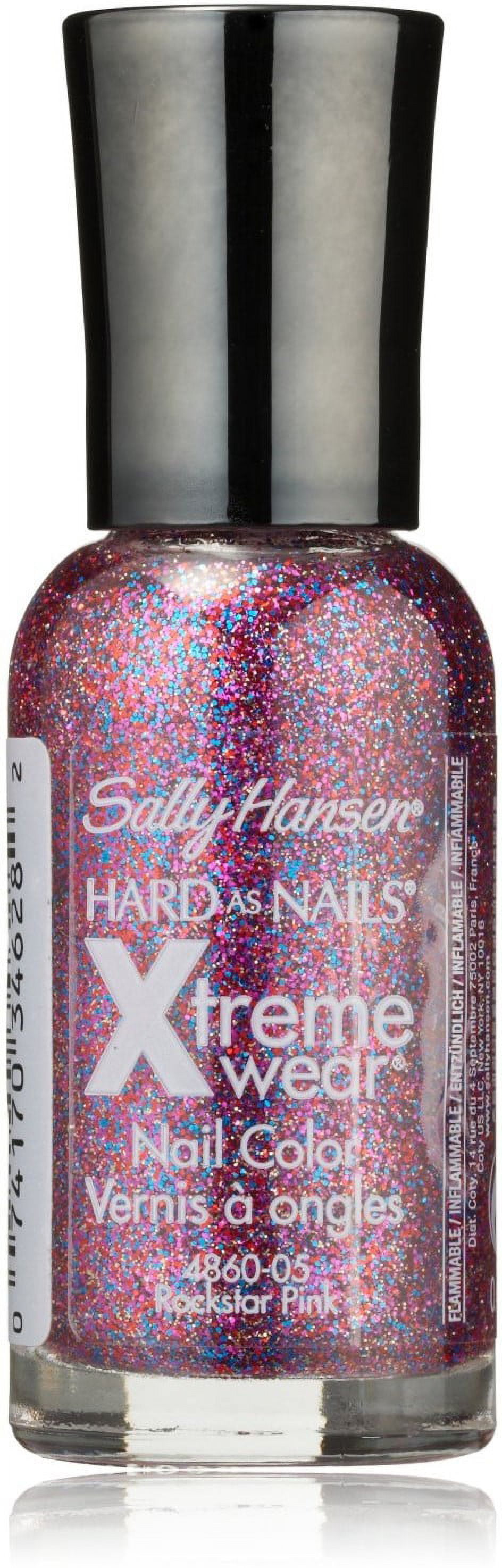 Sally HansenHard as Nails Xtreme Wear Nail Color, Rockstar Pink 0.40 oz (Pack of 6)