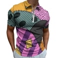 thumbnail image 1 of Sally Ragdoll Men Zipper T-shirt Summer Casual Short Sleeve T-shirt Top, 1 of 7