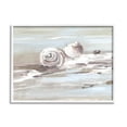 thumbnail image 1 of Sally Swatland Still Beach Seashells Brushed Bubbly Shallow Water Waves 14 in x 11 in Framed Painting Art Print, by Stupell Home Décor, 1 of 5