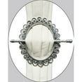 thumbnail image 1 of Sally Textiles Oval With Diamond Decorative One Pair Curtain Tie Back, Silver, 7x6 Inches, 1 of 1