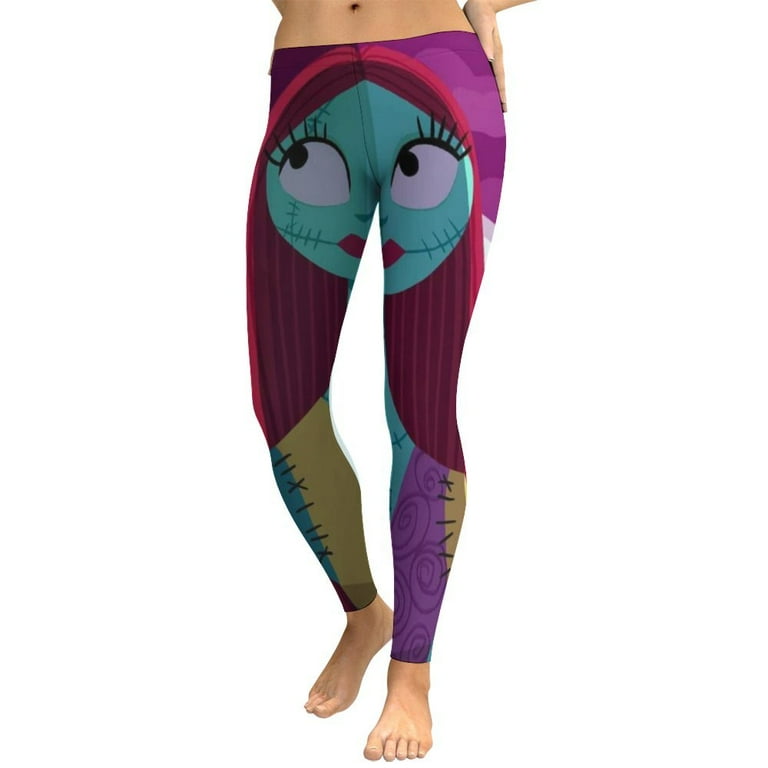 Sally The Nightmare Before Christmas Women s Yoga Pants High Waisted Tummy Control Non See Through Running Workout Leggings Athletic Pant Walmart