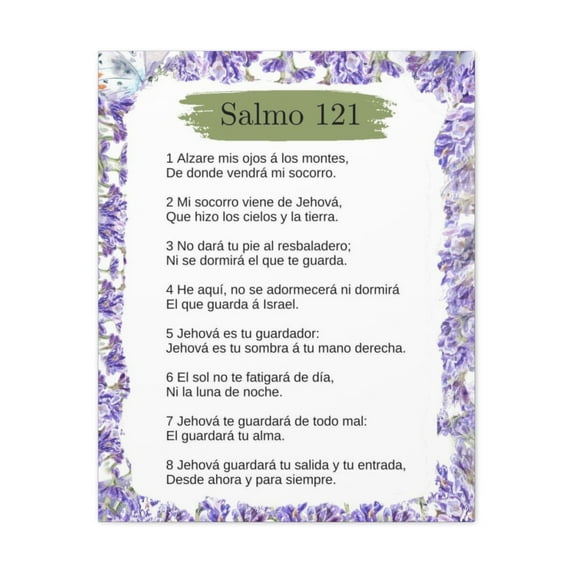 Salmo 121 Impresion De Arte Crist en Pared Lista Para Colgar in Spanish Ready to Hang Bible Canvas Unframed
