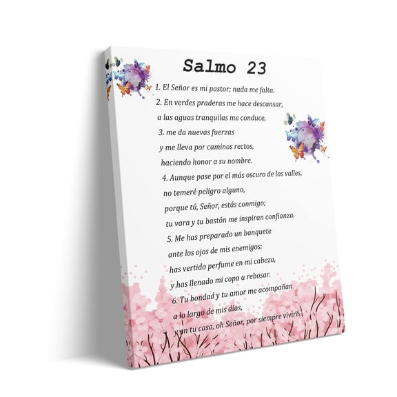 Salmo 23 En Español Para Pared, Psalm 23 Wall Art, Cuadros Cristianos Para Pared En Español, Christian Wall Decor In Spanish, Decoraciones Para Cuartos