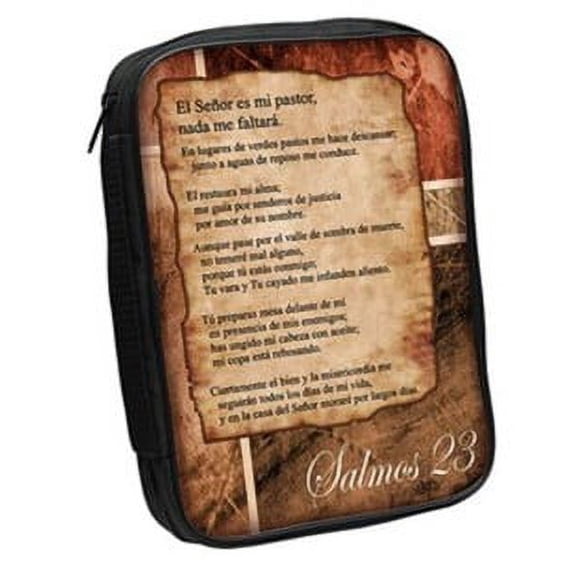 Salmo 23, Forro De Biblia, Marron, Grande (Psalm 23 Bible Cover, Brown,