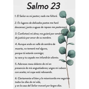 Salmo 23 Spanish Bible Verse Spanish Psalm 23 Art Poster Suitable For Home, Living Room, Bedroom, Office, Cafe And Bar Decoration