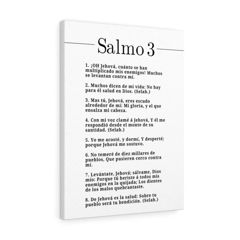 Salmo 91 Impresion De Arte Crist en Blanco Spanish Ready to Hang Bible  Canvas U