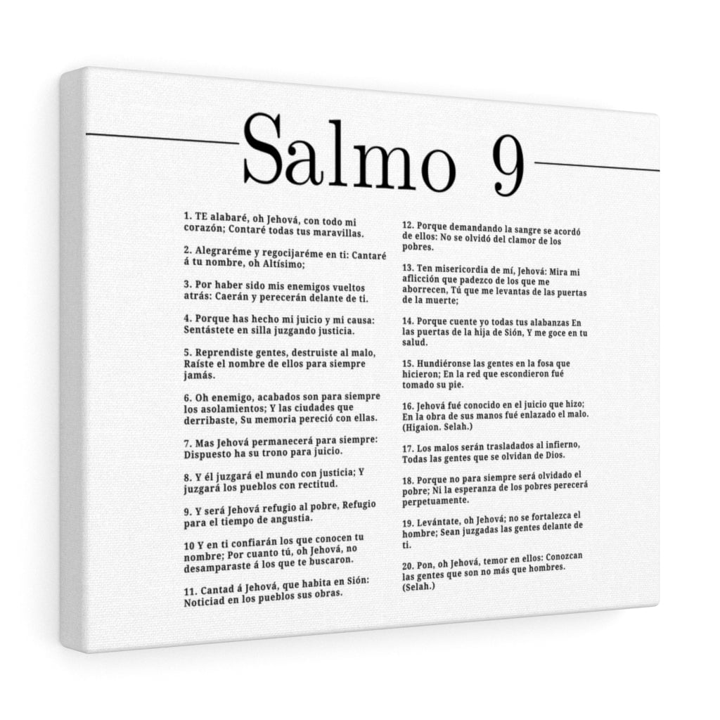 Salmos ジクレー プリント Salmo 9 Impresion De Arte Crist en Blanco Psalm 9 Spanish